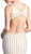 Gold Beaded V-neck Sheath Prom Dress