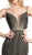 Gilded Plunging V-neck Sheath Prom Dress