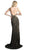 Cinderella Divine - Gilded Plunging V-neck Sheath Prom Dress