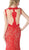 Cinderella Divine - Illusion Jewel Neck Lace Evening Gown with Slit