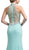 Cinderella Divine - Beaded High Neck Faux Two-Piece Sheath Evening Gown