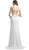 Cinderella Divine - Beaded High Neck Faux Two-Piece Sheath Evening Gown