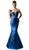 Cinderella Divine - Strapless Plunging Sweetheart Jeweled Mermaid Gown