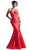 Cinderella Divine - Strapless Plunging Sweetheart Jeweled Mermaid Gown
