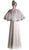 Cinderella Divine - Cape Sleeves Beaded A-line Evening Dress