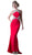 Cinderella Divine - Sleeveless Beaded Halter Jersey Sheath Dress