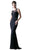 Cinderella Divine - N101 Beaded Illusion Jewel Neck Sheath Dress