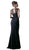 Cinderella Divine - N101 Beaded Illusion Jewel Neck Sheath Dress