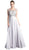 Cinderella Divine - Beaded Lace Illusion Bateau A-line Dress