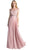 Cinderella Divine - Beaded Lace Illusion Bateau A-line Dress