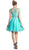 Cinderella Divine - UJ0012 Beaded Lace Bodice Tulle Ruffled Hem Cocktail Dress In Green