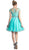 Cinderella Divine - UJ0012 Beaded Lace Bodice Tulle Ruffled Hem Cocktail Dress In Green