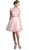Illusion Shoulders Ruffled Hem Cocktail Dress