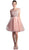 Cinderella Divine - Illusion Shoulders Ruffled Hem Cocktail Dress