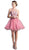 Lace Appliqued Strappy Back Cocktail Dress