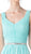 Cinderella Divine - Sleeveless Pleated V-Neck Bodice A-Line Gown