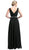 Cinderella Divine - Sleeveless Pleated V-Neck Bodice A-Line Gown
