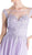 Appliqued Illusion Bateau Chiffon Evening Gown