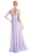 Cinderella Divine - Appliqued Illusion Bateau Chiffon Evening Gown