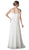 Appliqued Illusion Bateau Chiffon Evening Gown