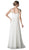 Cinderella Divine - Appliqued Illusion Bateau Chiffon Evening Gown
