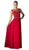 Cinderella Divine - Appliqued Illusion Bateau Chiffon Evening Gown