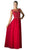 Appliqued Illusion Bateau Chiffon Evening Gown