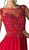 Cinderella Divine - Appliqued Illusion Bateau Chiffon Evening Gown