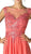 Cinderella Divine - Appliqued Illusion Bateau Chiffon Evening Gown