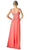 Cinderella Divine - Appliqued Illusion Bateau Chiffon Evening Gown