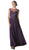 Cinderella Divine - Appliqued Illusion Bateau Chiffon Evening Gown