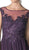 Cinderella Divine - Appliqued Illusion Bateau Chiffon Evening Gown