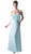 Sleeveless Ruffled Bodice Chiffon A-Line Long Formal Dress