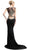 Cinderella Divine - Gold Embellished Illusion Bateau Sheath Dress