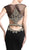 Cinderella Divine - Gold Embellished Illusion Bateau Sheath Dress