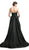 Cinderella Divine - CJ213 Strapless Sweetheart Corset Back Mikado Gown In Black
