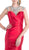 Embellished Illusion Jewel Neck Trumpet Dress