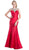 Cinderella Divine - CJ221 Embellished Illusion Jewel Neck Trumpet Dress