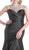 Cinderella Divine - CJ221 Embellished Illusion Jewel Neck Trumpet Dress