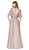 Cinderella Divine - CJ514 Flutter Sleeves Chiffon Long Gown In Purple and Neutral