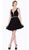 Embellished Deep V-neck Short A-line Dress