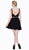 Embellished Deep V-neck Short A-line Dress