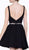 Embellished Deep V-neck Short A-line Dress