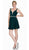 Embellished Deep V-neck Short A-line Dress