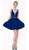 Embellished Deep V-neck Short A-line Dress