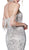 Cinderella Divine - CK809 Jewel Fringed Illusion Halter Long Gown In Silver and Neutral