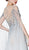 Cinderella Divine - CK891 Bejeweled Illusion Cascading Sleeve Gown In Blue