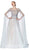 Cinderella Divine - CK891 Bejeweled Illusion Cascading Sleeve Gown In Blue