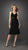 La Femme - Halter Knee Length Short  Dress 12722 in Black