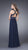 La Femme - Bead Embellished Halter Neck A-line Dress 15064 In Blue